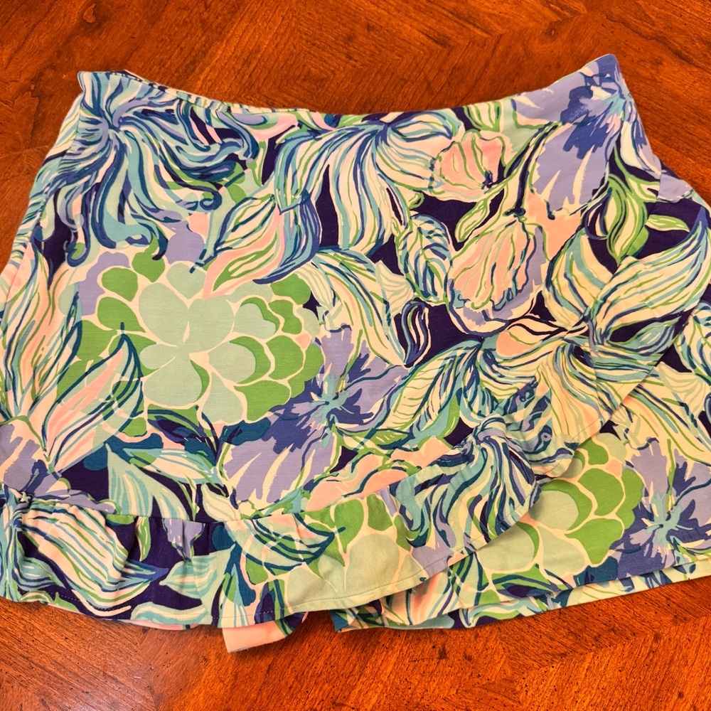 Lilly Pulitzer Ruffled Skort Side Zip Size 12